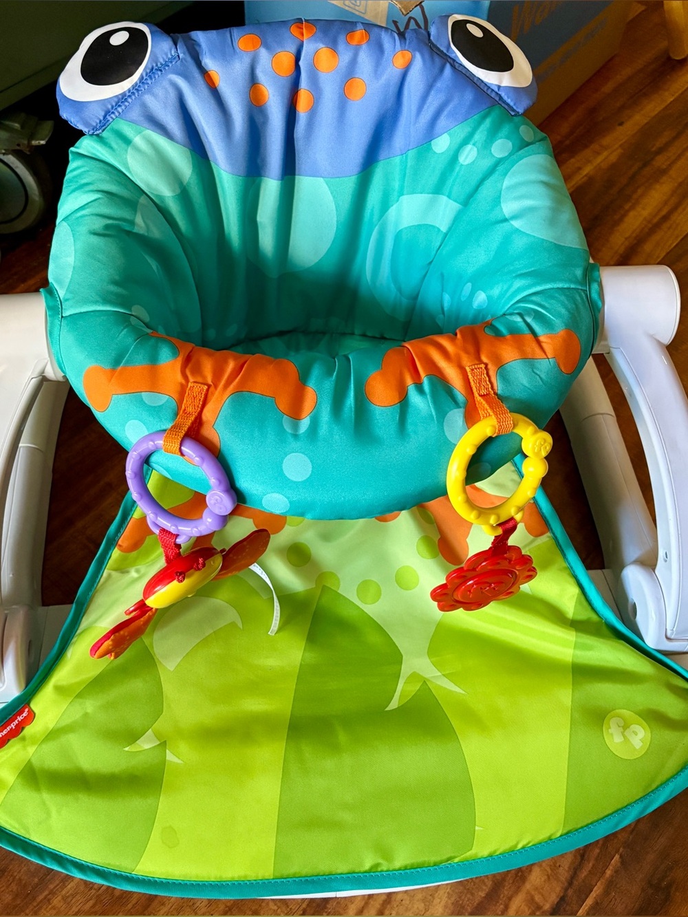 Fisher Price Sit-Me-Up Floor Seat Frog Baby Chair w/ Toys